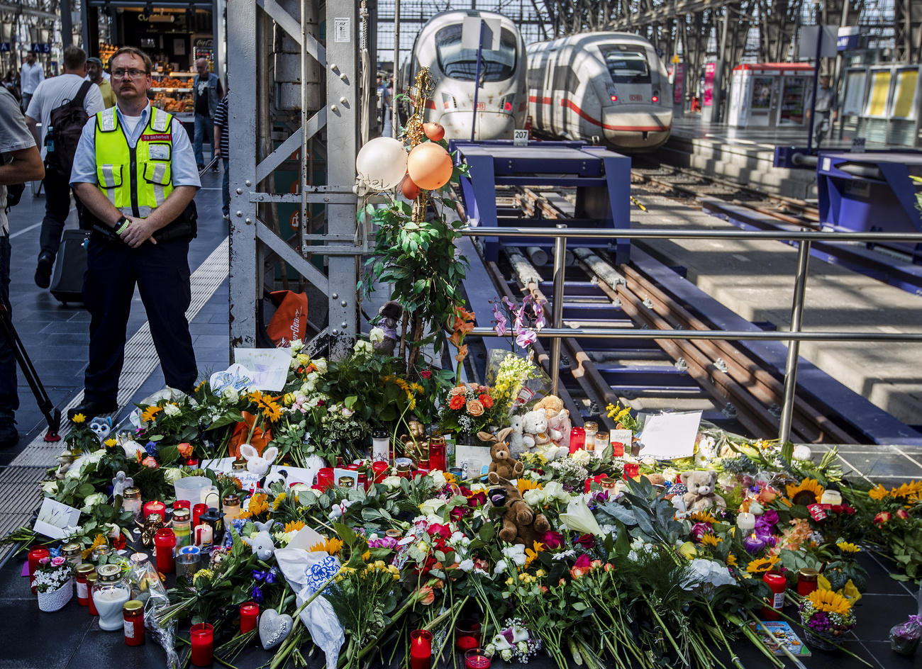 Flowers at Frankfurt station