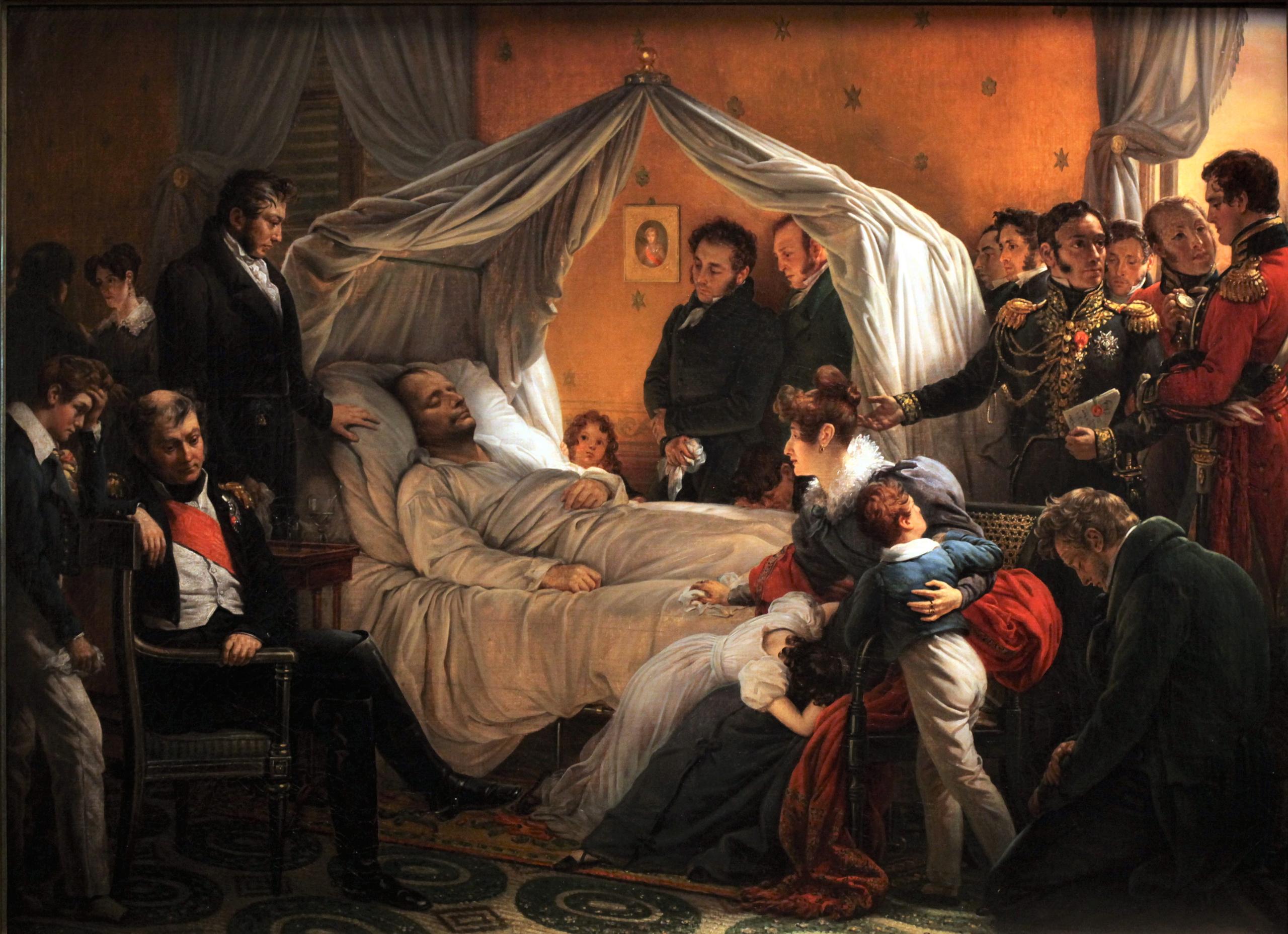 Muerte de Napoleón, óleo de Charles de Steuben