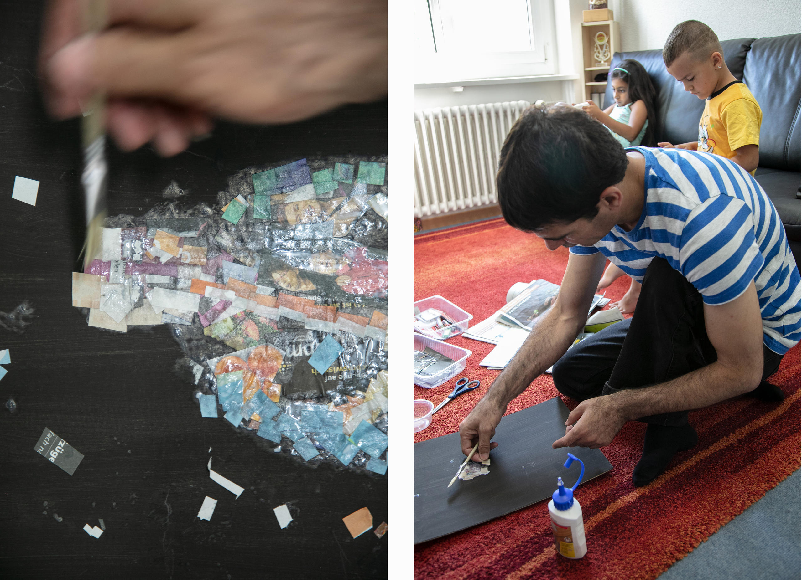 Am arbeiten und Nahaufnahme