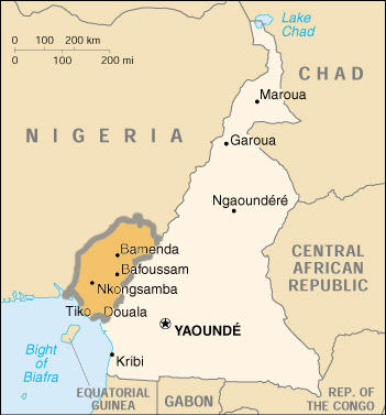 carte du cameroun