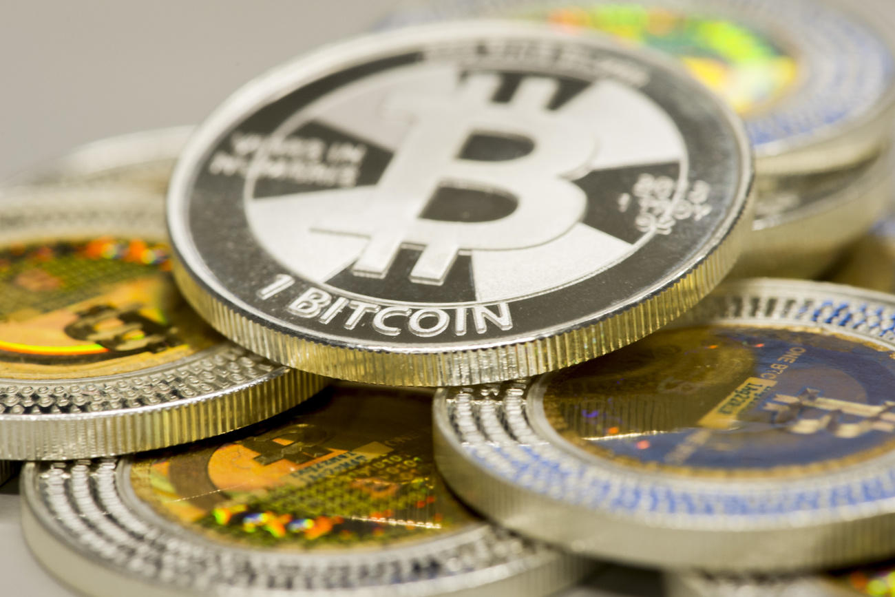 Pile of bitcoins