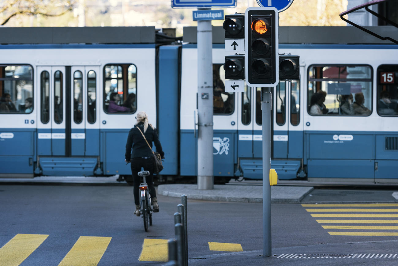 cyclist in traffic