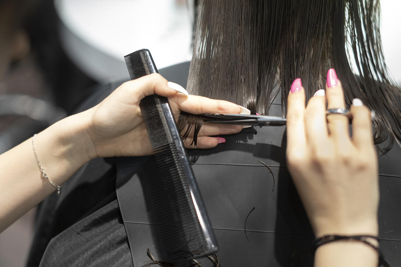 A hairdresser