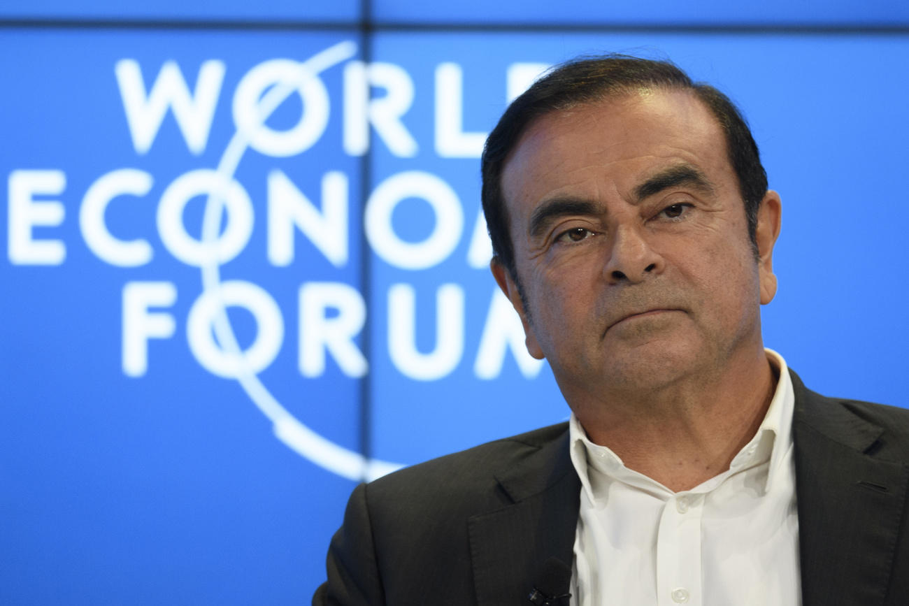 Carlos Ghosn at the WEF in 2018