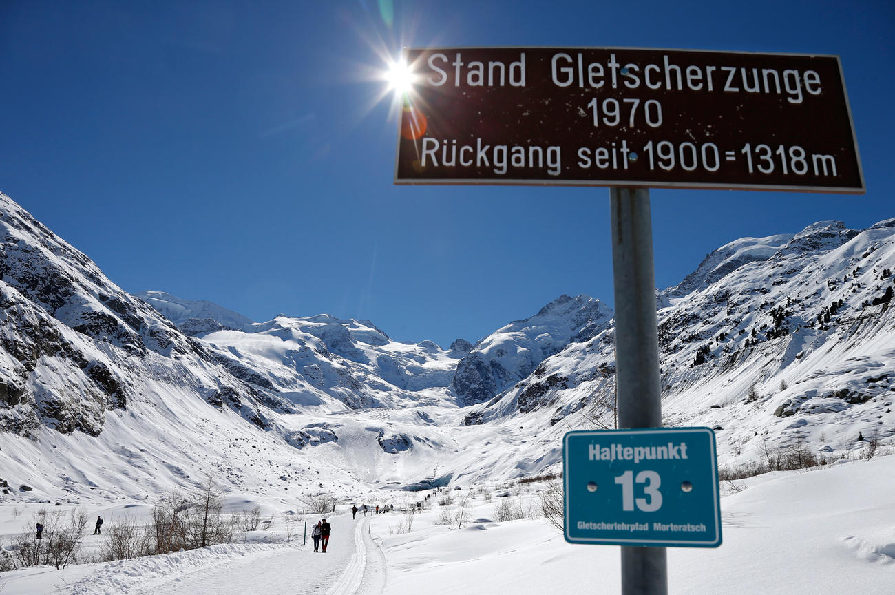 Le glacier de Morteratsch sous le soleil