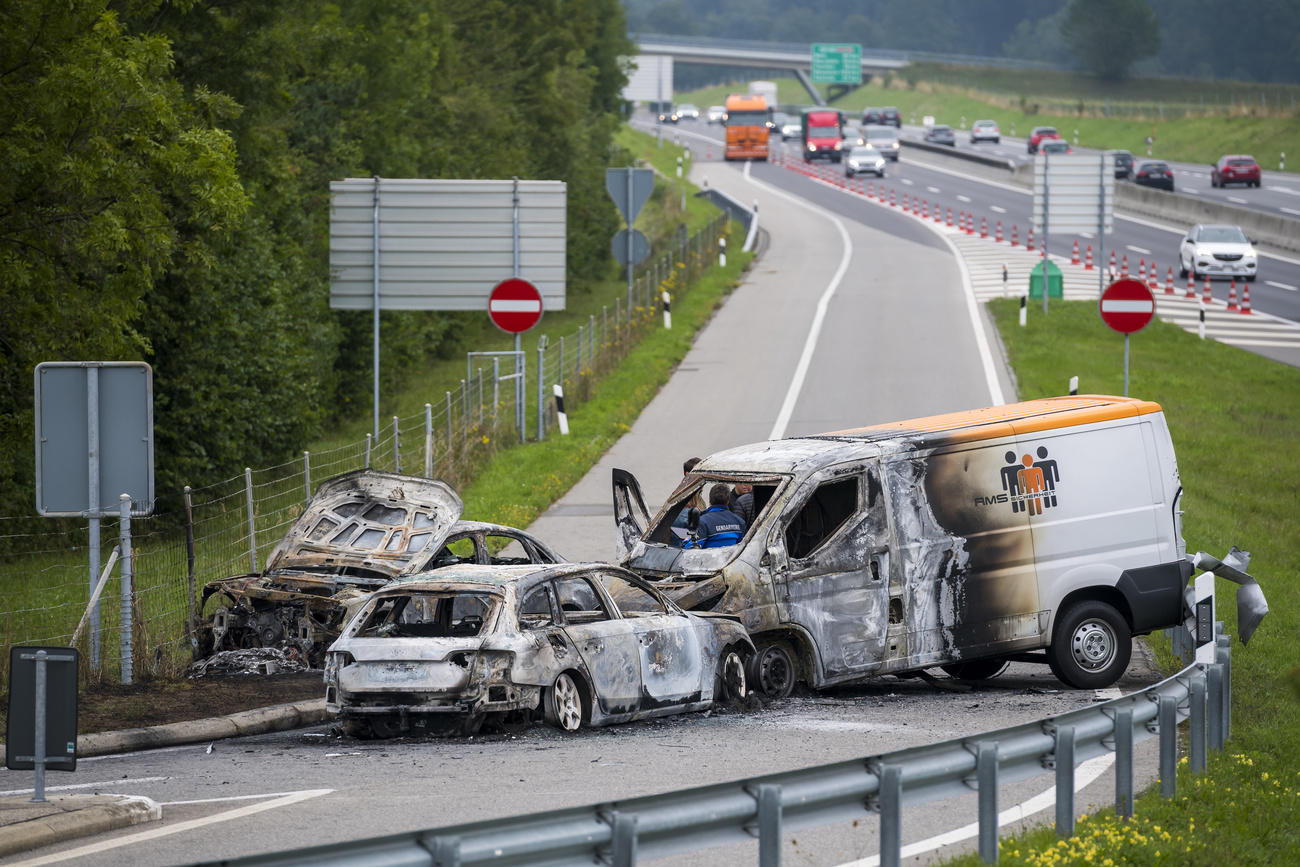 Burnt-out vehicle