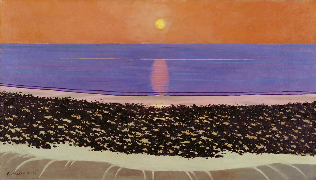 フェリックス・ヴァロットン「Coucher de soleil, Villerville(日没、ヴェレルヴィル)」