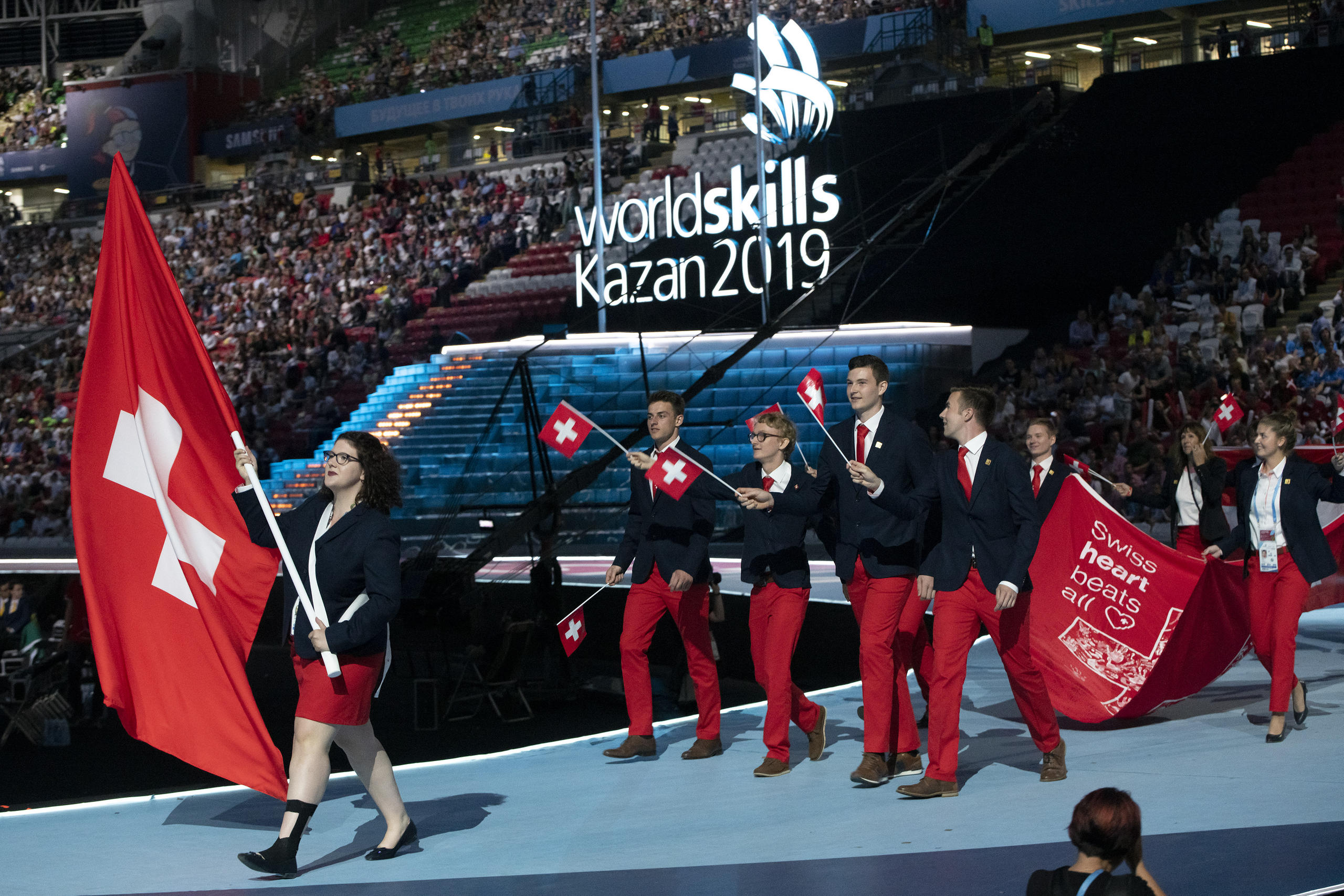 Opening ceremony WorldSkills with Swiss team