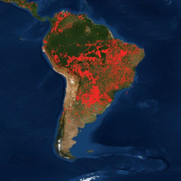 cartina del sudameria
