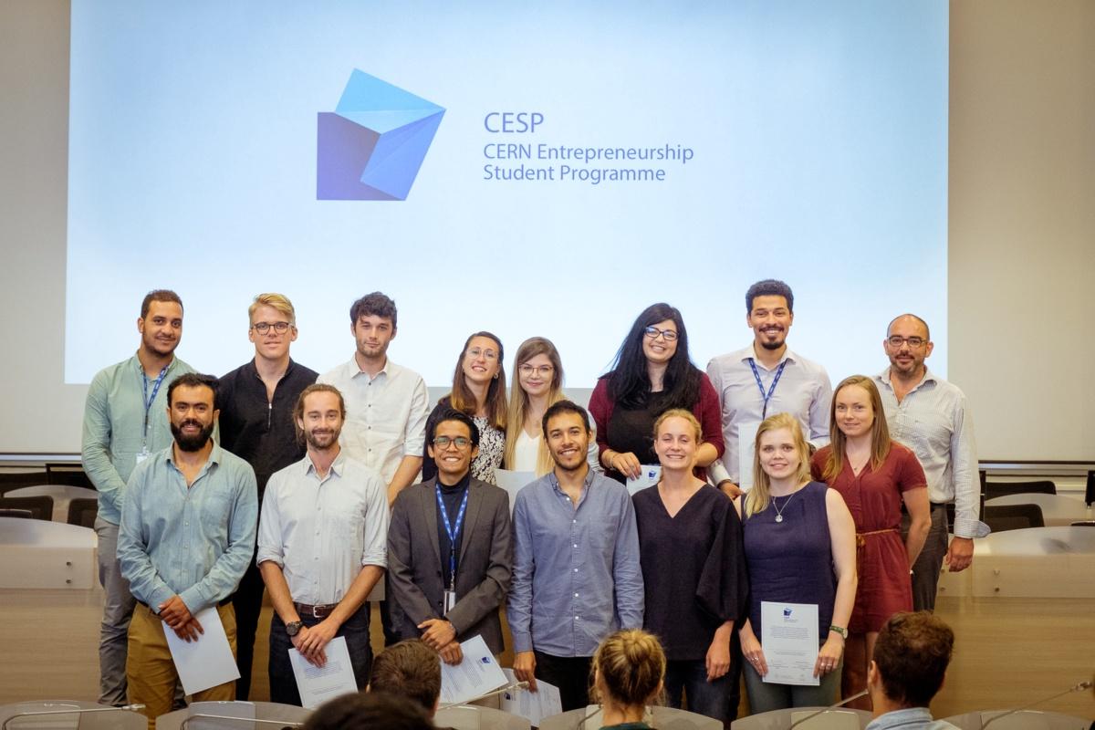 Participants for the second edition of the CERN Entrepreneurship Student Programme (CESP)