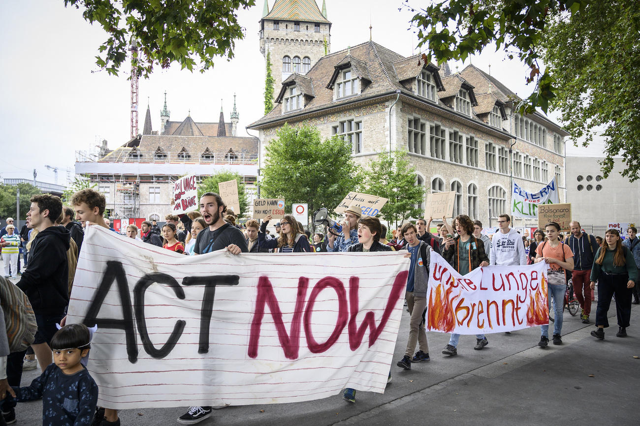 Demonstrators in Zurich