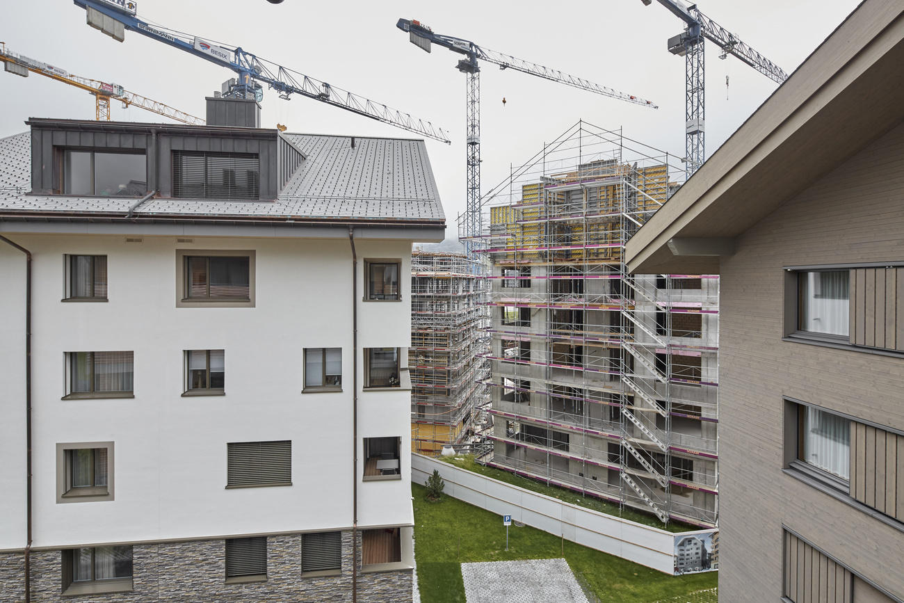 Houses under construction