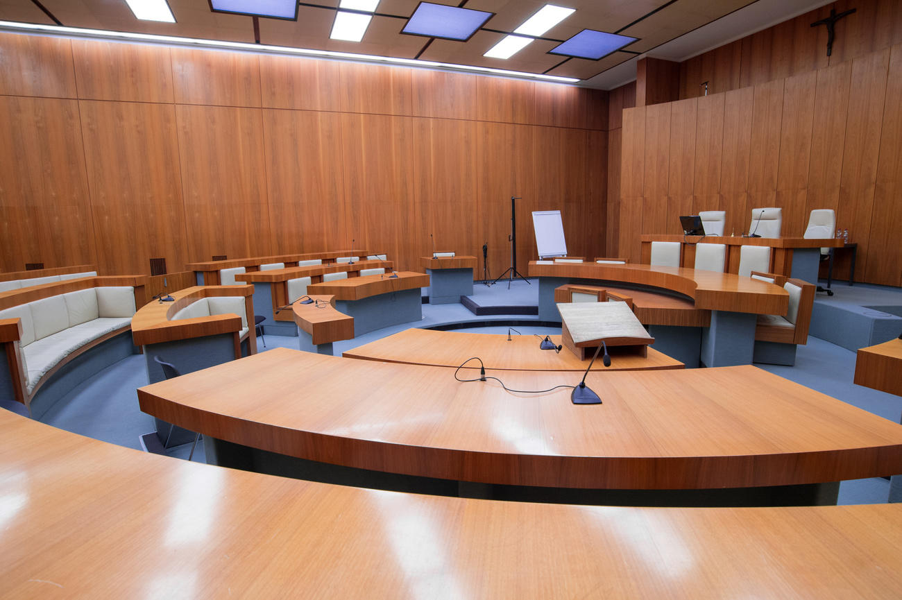 L aula del tribunale di Lugano.