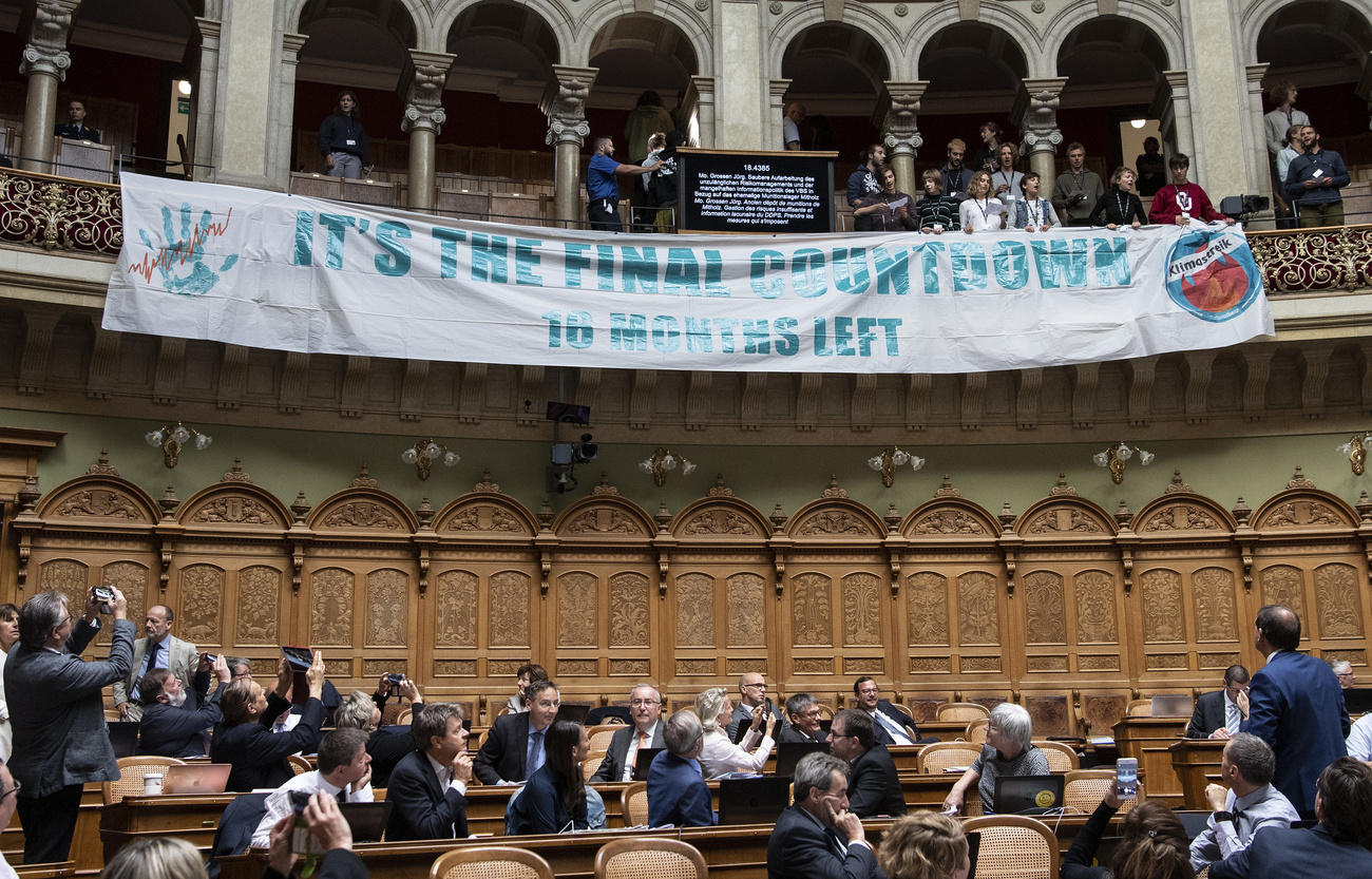 Klimaprotest im Bundeshaus Bern