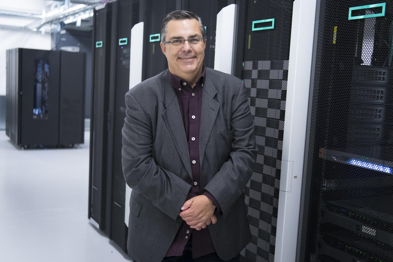 Cinematheque Director Frédéric Maire in the computer server room