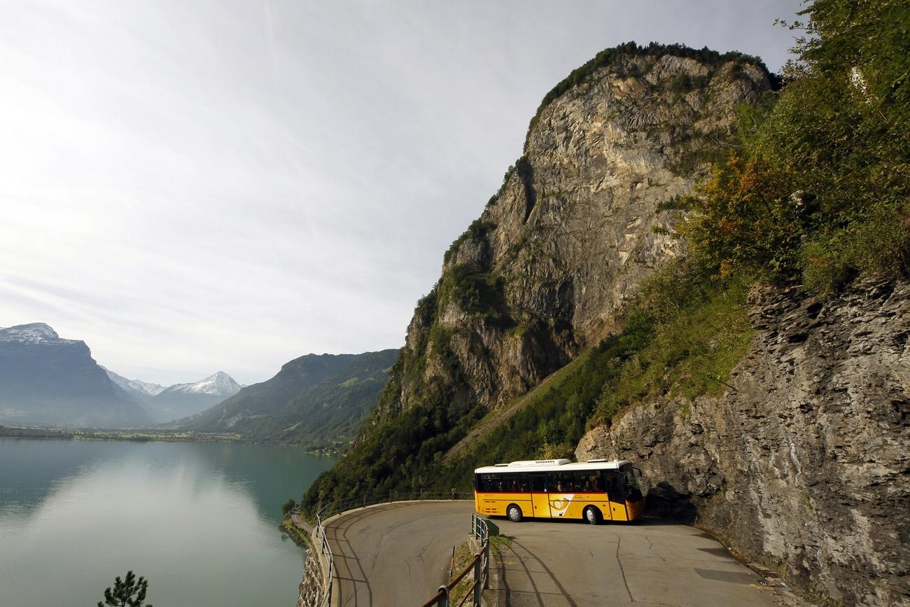 bus in the mountains
