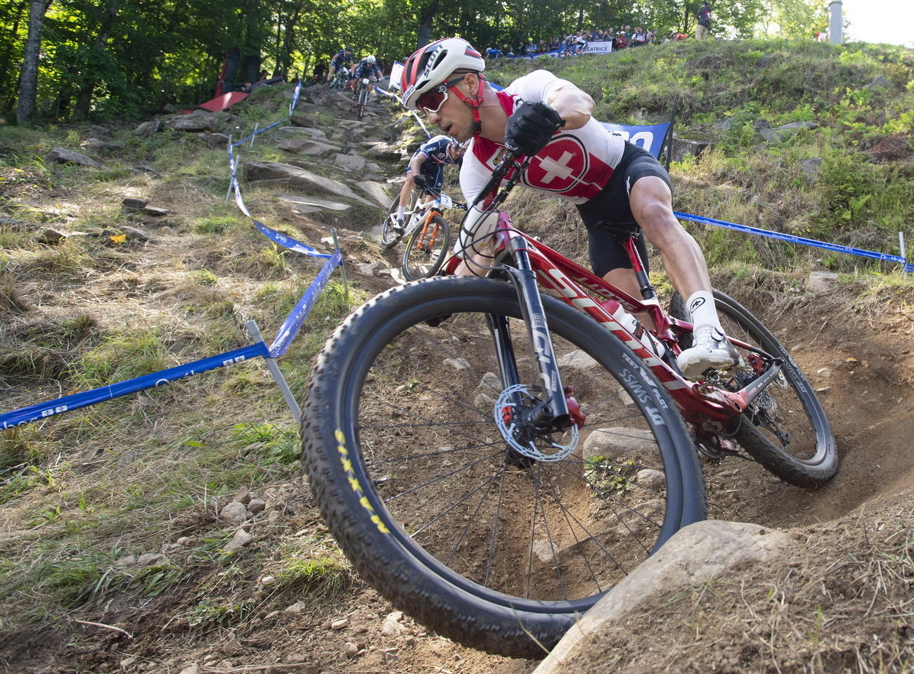 Nino Schurter races to victory in the men s elite XC mountain bike world championships