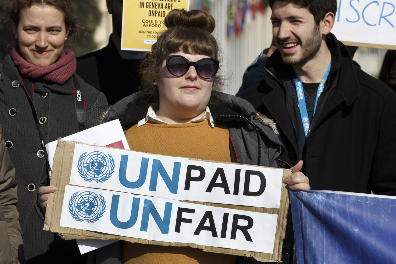 Intern demonstration in Geneva