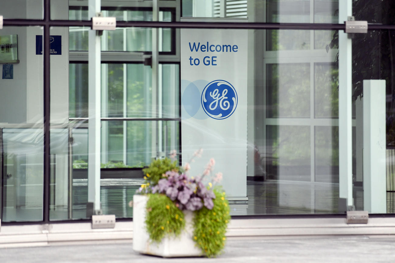 Entrance to a building of GE Switzerland