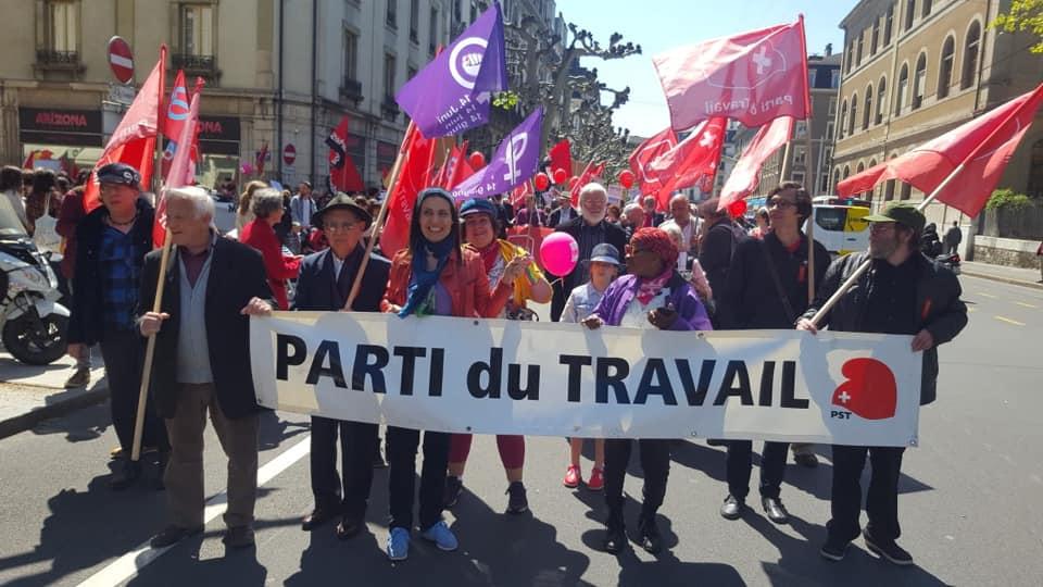 демонстрация членов Партии Труда