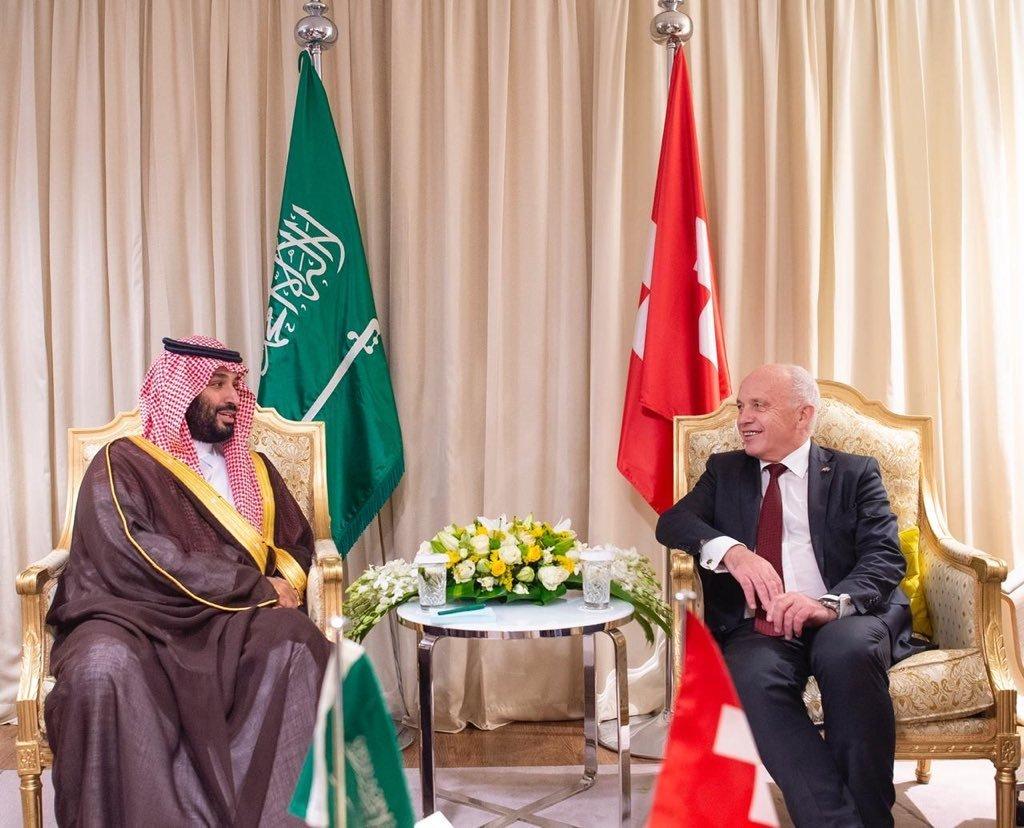 Saudi Crown Prince Mohammed bin Salman met Swiss President Ueli Maurer on the latter s visit to Saudi Arabia.