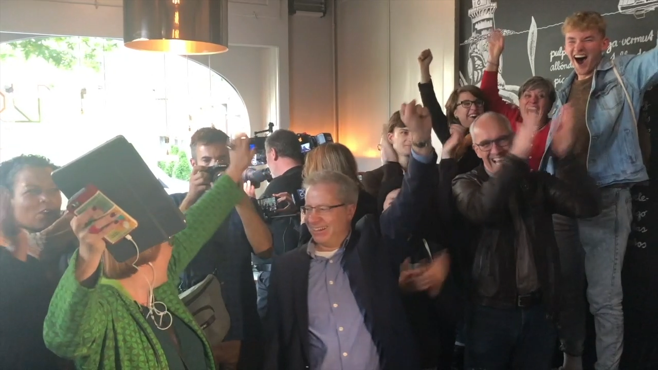 Greens cheering