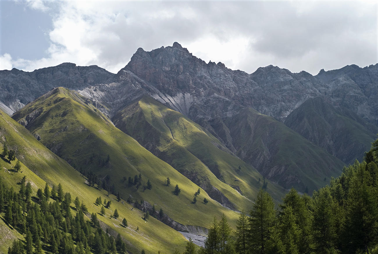 Blick auf Berge
