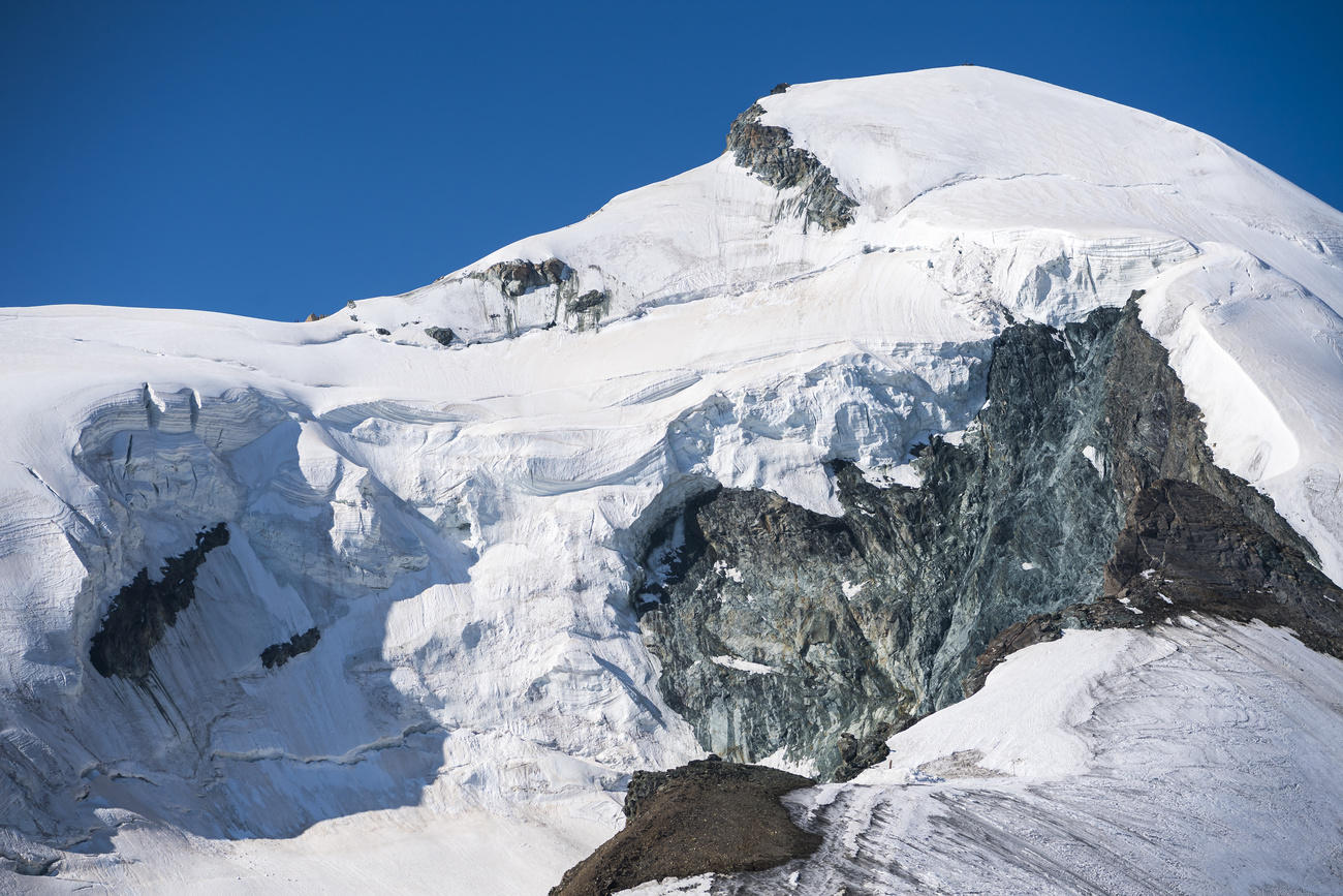 Snow-capped Allalin mountain