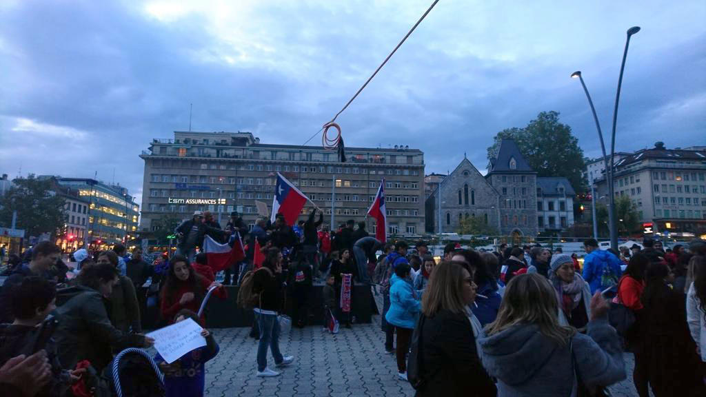 Manifestacion en Lausana.