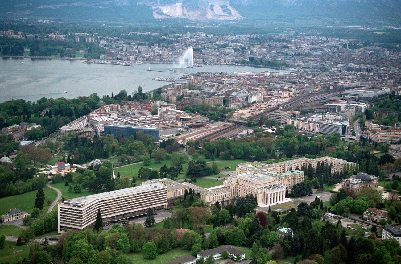 Aerial view of Geneva