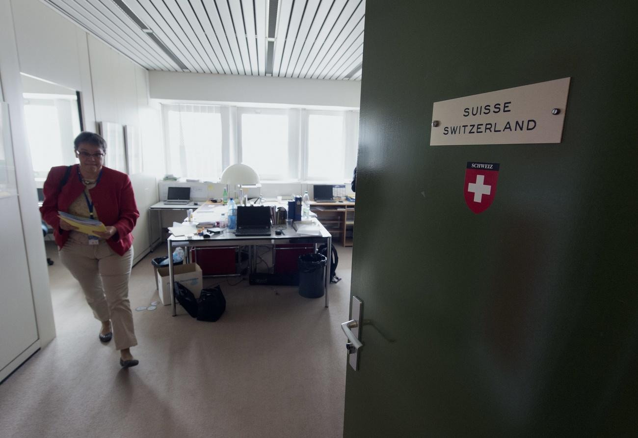 Maury Pasquier im Büro der Schweizer Delegation in Strassburg