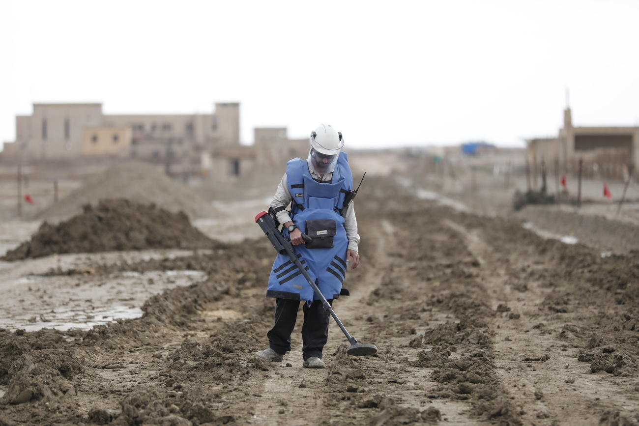 Demining work at the Qasr al Yahud baptism site, near Jericho, West Bank