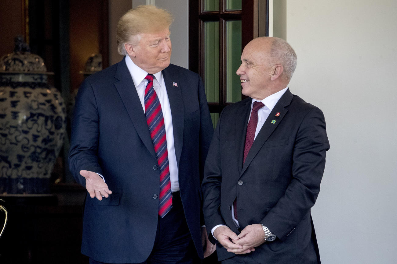 Ueli Maurer and Donald Trump at the White House