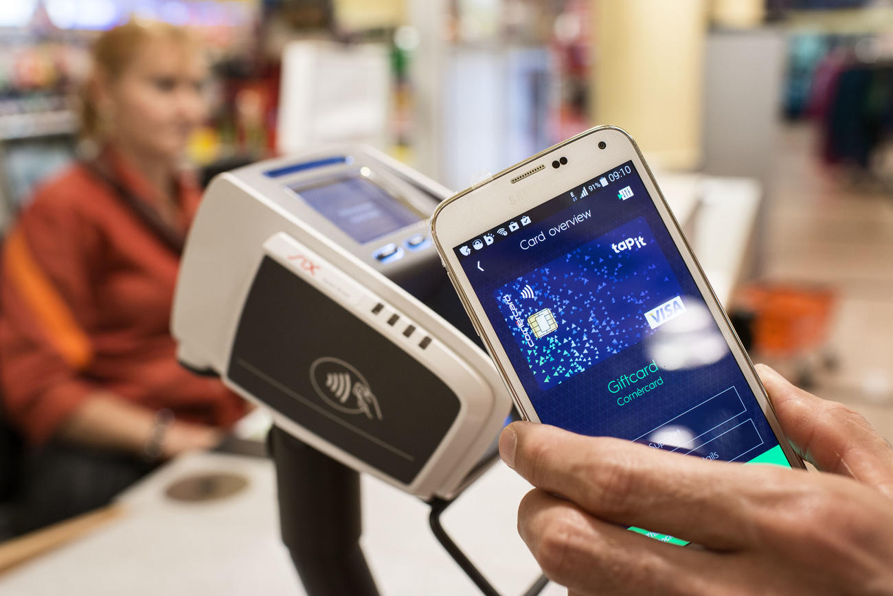 Mobile phone making retail payment
