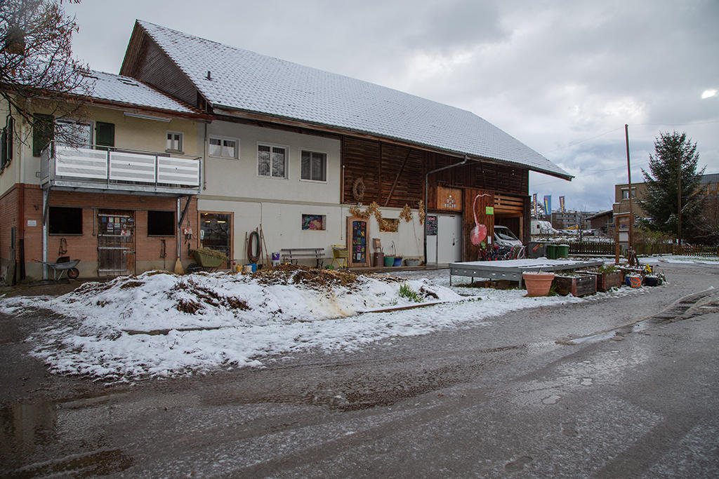 Ferme au bord d une route.