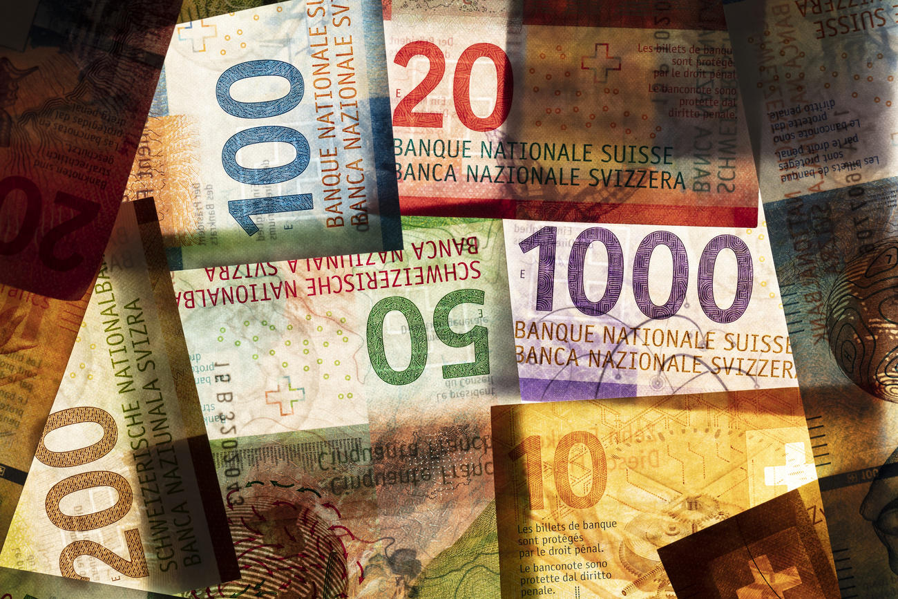 Swiss franc banknotes