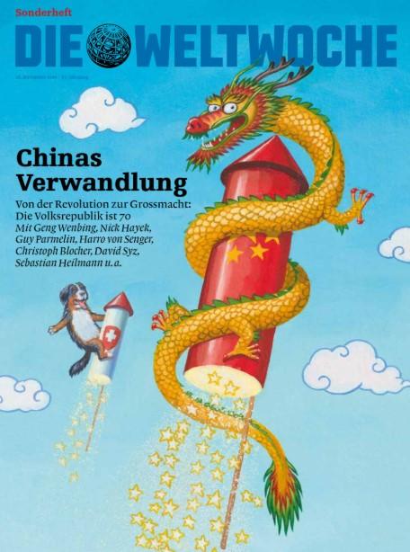 Une de la Weltwoche avec un dragon chinois