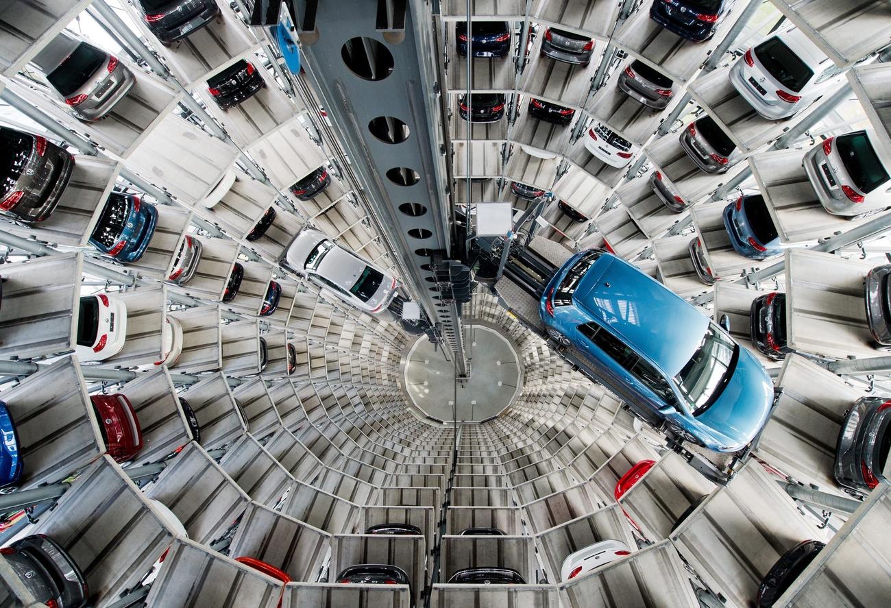 VW cars in a factory