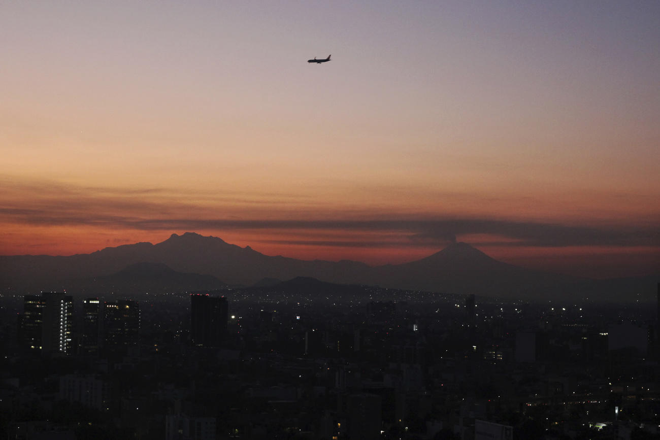 view of mexico city in the evening