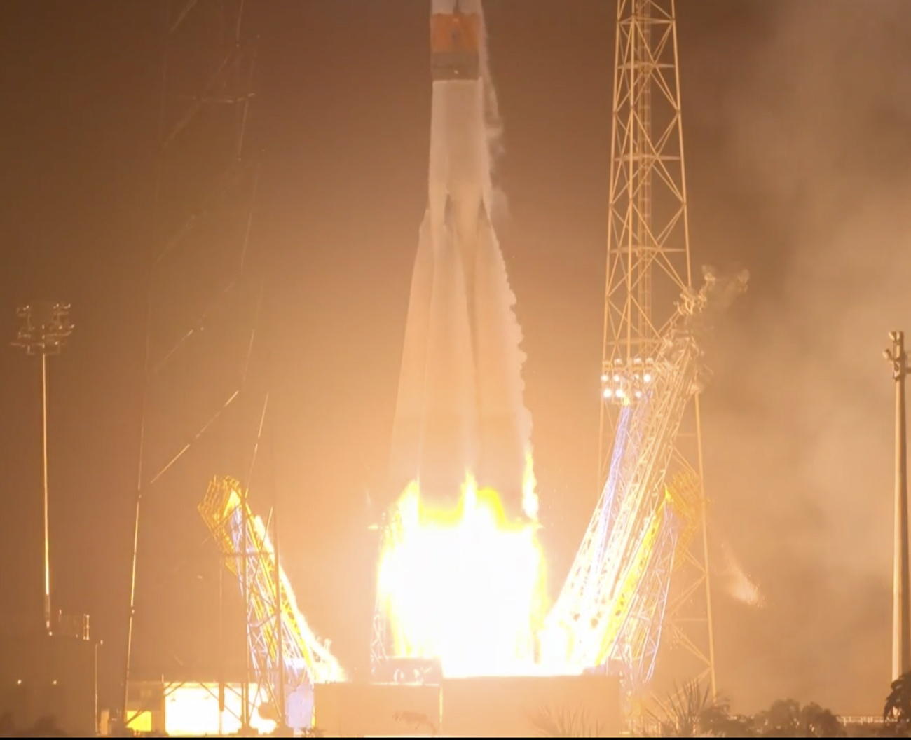 The Soyuz rocket launching from French Guiana on December 18.