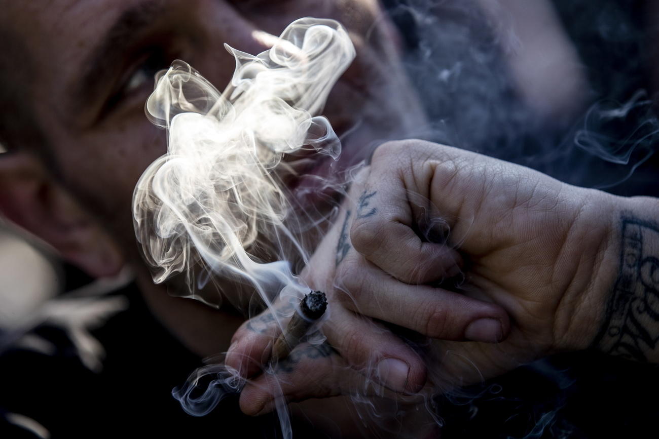 smoke from joint