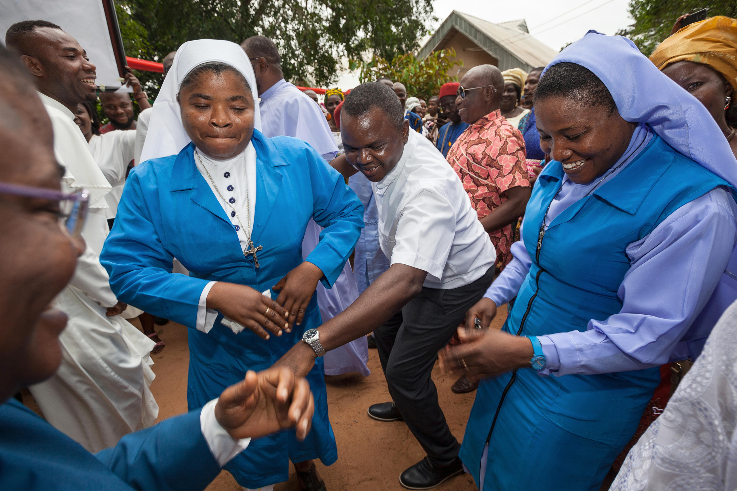 Father Gerald with sisters