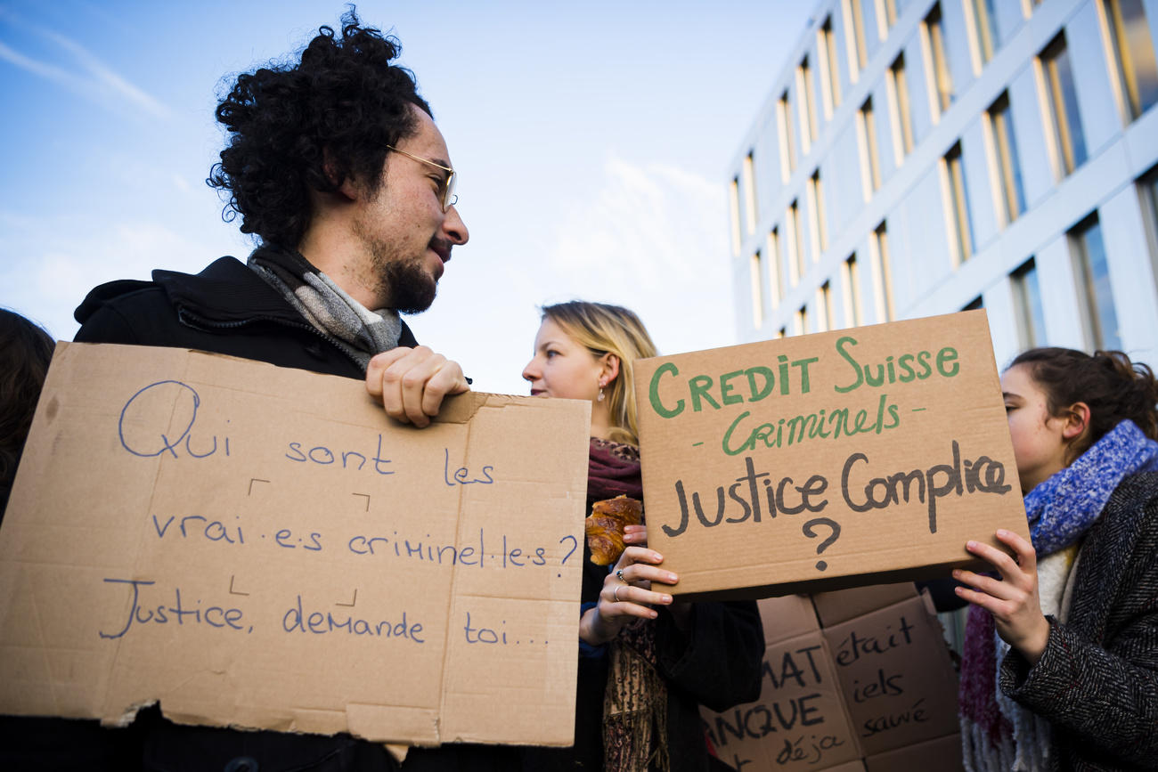 Protesters gathered outside the court in support of the climate activists