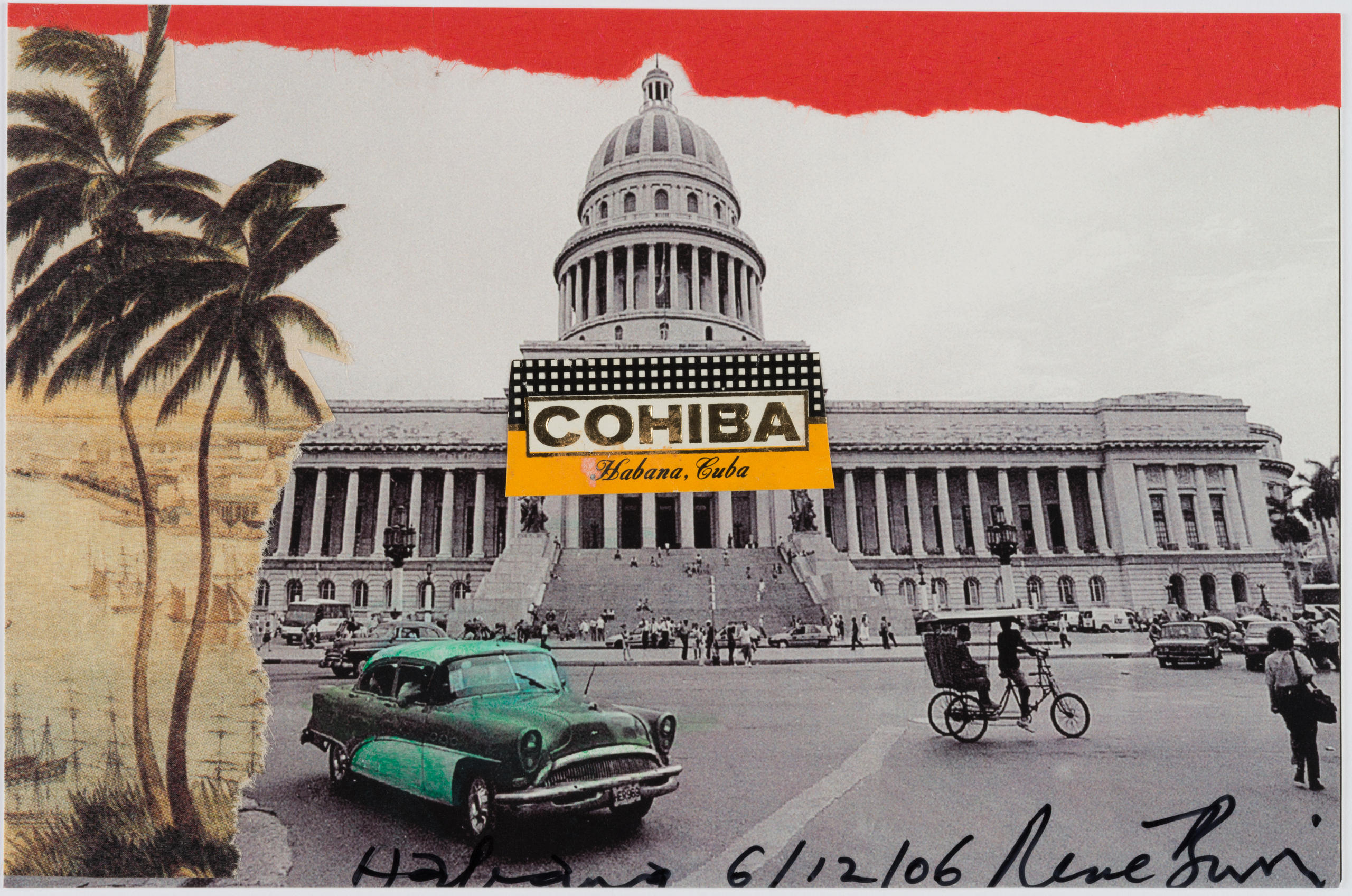 Foto de La Habana y anuncio de Cohiba