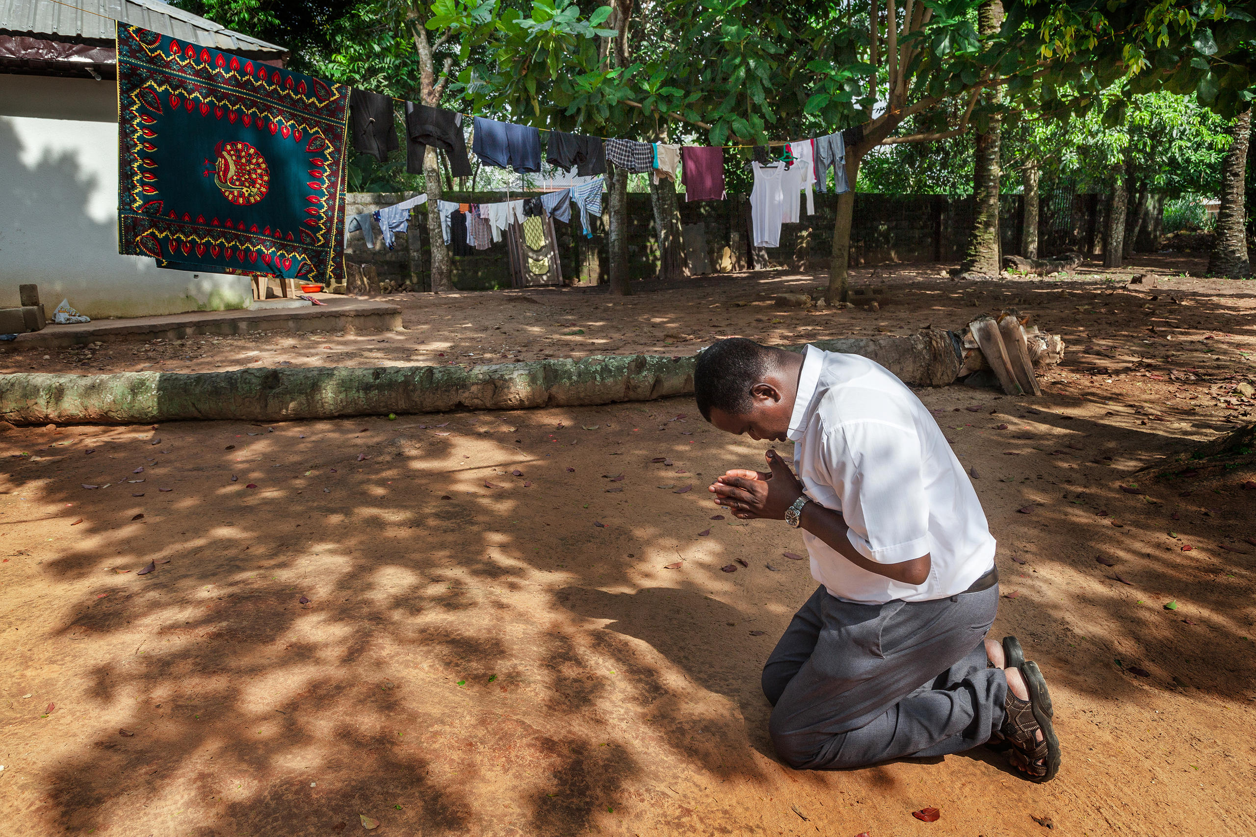 Father Gerald praying