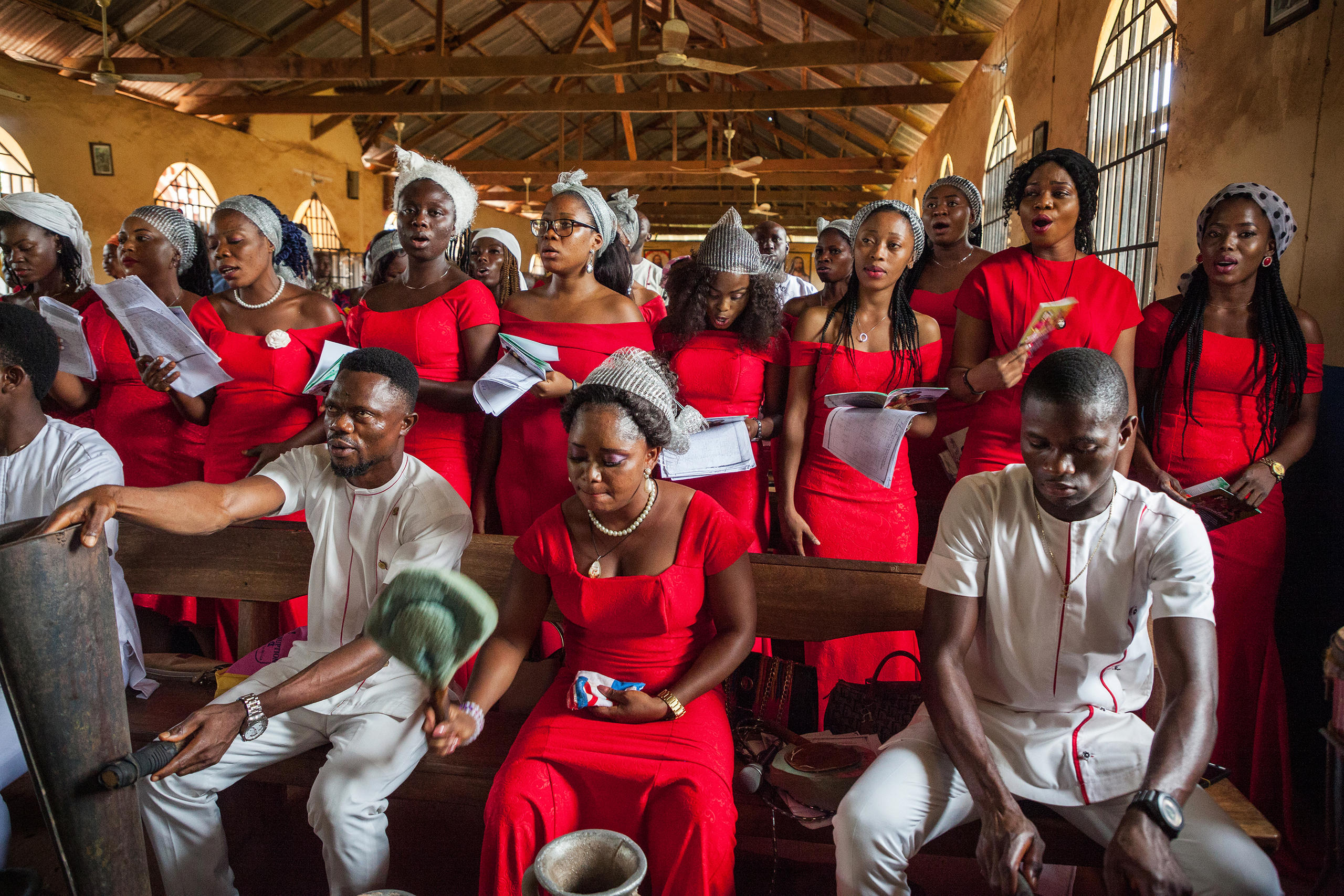 red dresses wedding