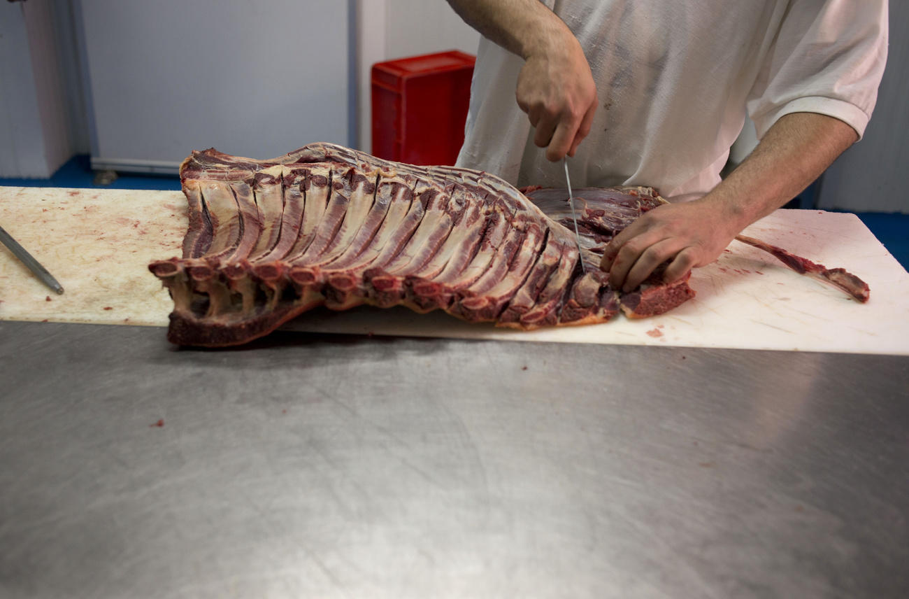 Carne de cavalo tratada por açougueiro