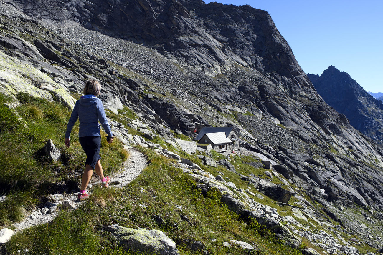 hiker in the mountains