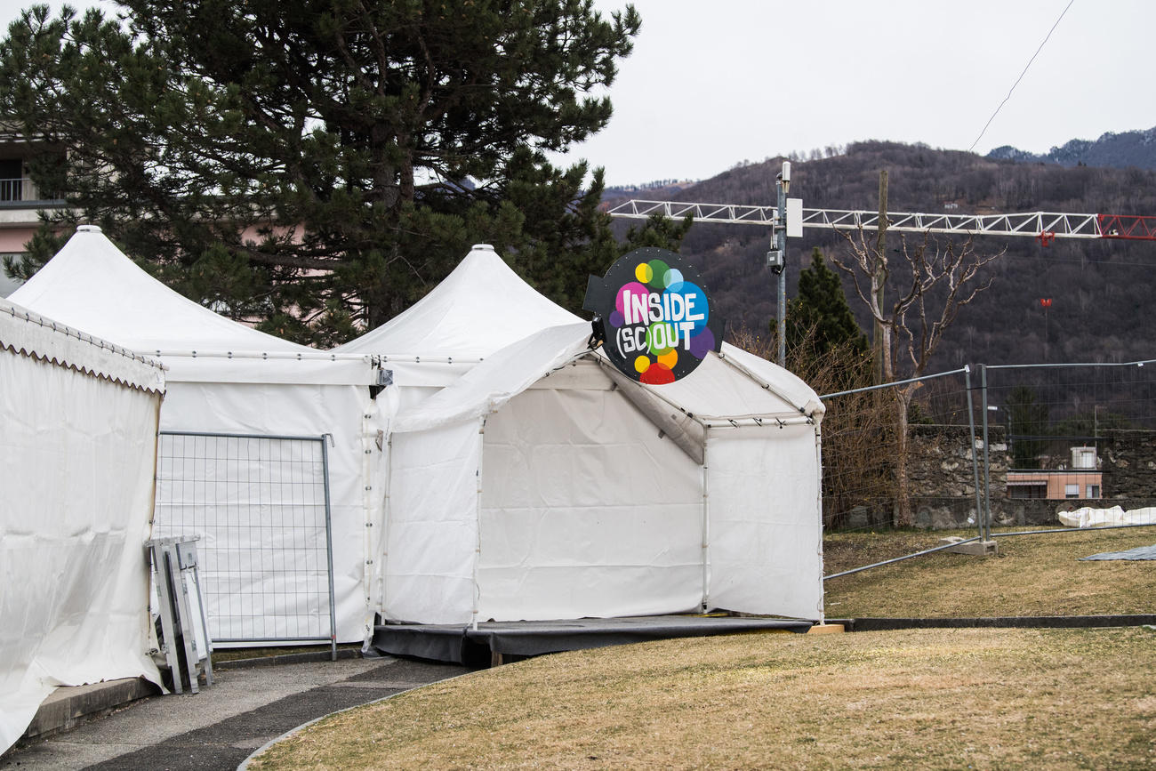 Tent wich is closed to the public