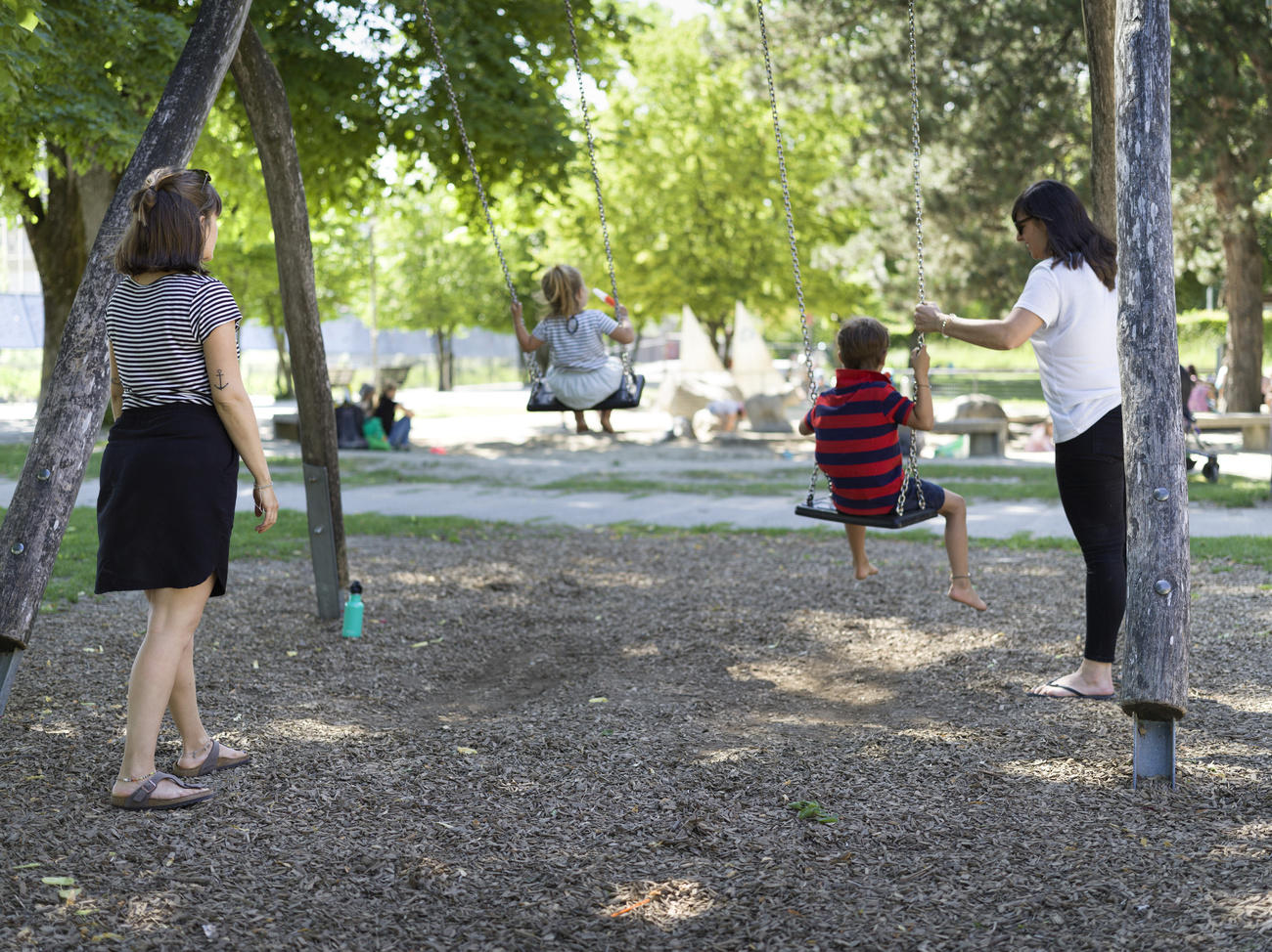 Children and their parents at a playgroup